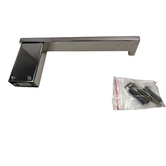 2 Chrome Wall Mount Toilet Paper Holder Modern Design 4c - Picture 5 of 6